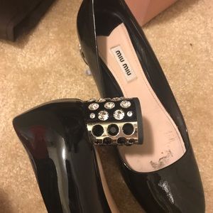 Miu Miu Swarovski studded heels